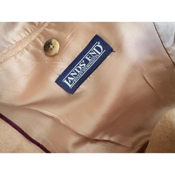 Lands’ End Camel Hair Wool Blazer 42R Tan Sport Coat Two Button Jacket - Picture 5 of 6